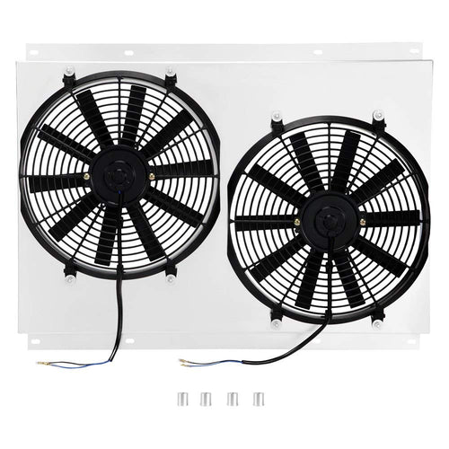Mishimoto Aluminum Fan Shroud MMFS-CK-78PROBE w Probe Fits Chevrolet C/K Truck 1978-1986 Silver