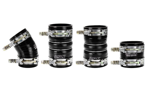 HPS Performance Black Ultra High Temp Reinforced Silicone Hose Boots Kit Intercooler Compatible for 2005-2007 Ford F250 F350 F450 Superduty 6.0L PowerStroke Diesel, 57-1537-BLK