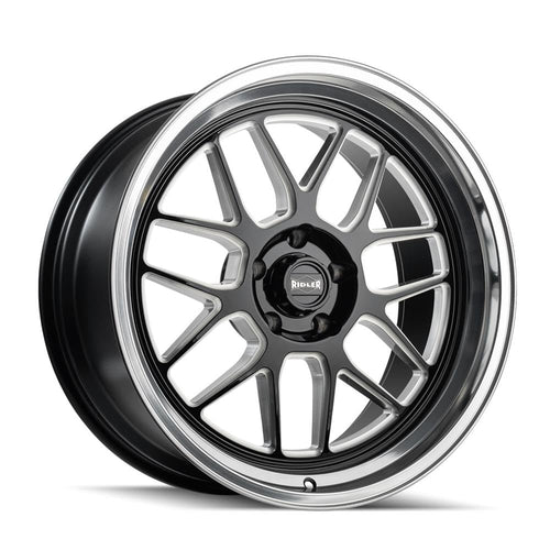 611 RIDLER 611 Gloss Black Milled with Diamond Cut Lip 20X10 5-120.65 0MM 83.82MM