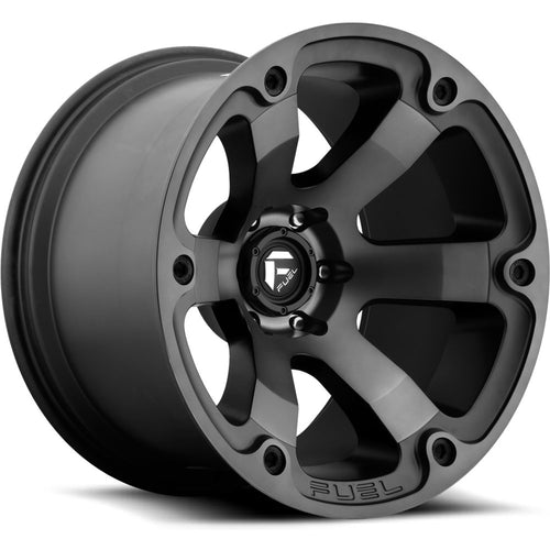 22 Fuel Beast Black Flake Wheel/Rim 8x180 with a -44mm Offset and a 124.3 Hub Bore. Partnumber D56422201847