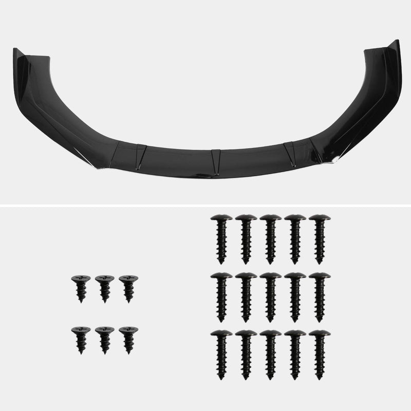 Glossy Black Spec-D Tuning Universal Front Lip Spoiler Splitter Body 3PC Style Set