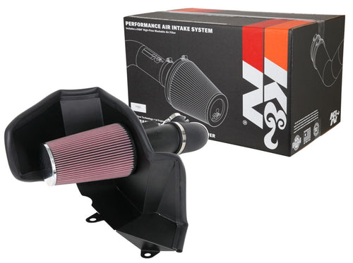 Cold Air Intake System K&N: High-Flow Air Filter, Increase Performance & Towing: Compatible with 2017-2025 Chevrolet/Cadillac/GMC: XT5, Blazer, Acadia, 63-3115