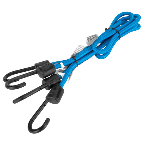Bungee Cords Performance Tool W1831 Coated Steel with Extra Wide Openings, Multi-Strand Rubber Core, UV Resistant, 36-Inch Length, Blue/Black, 2-Pack