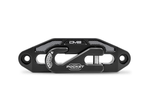 Pocket Fairlead DV8 Offroad for Aftermarket Winch | for Synthetic Rope Only | 20,000 lb Working Load Limit | Fits Most Aftermarket Winches | Includes Hook & Stainless Steel Pin