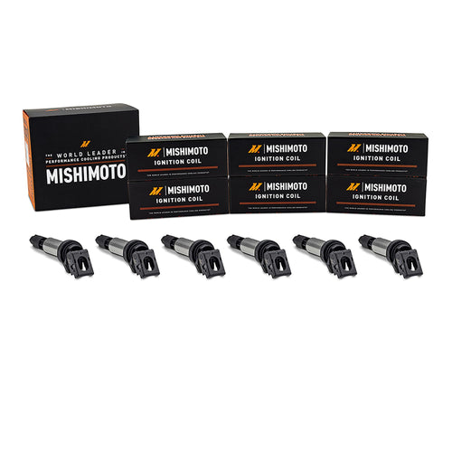 Mishimoto Ignition Coil Set of 6 Delphi Style compatible with BMW 335i 3.0L 2007-2010