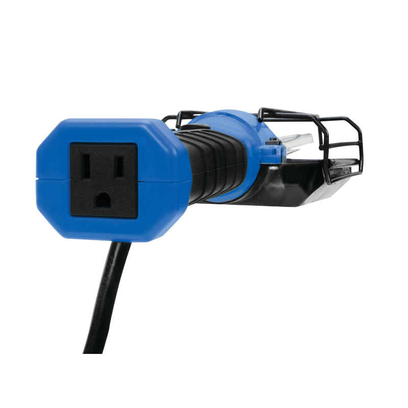 W2237 Performance Tool 25' 18GA 1,000 lumen 120V LED Drop Light with Extra Built in 120V Outlet, 1 Pack