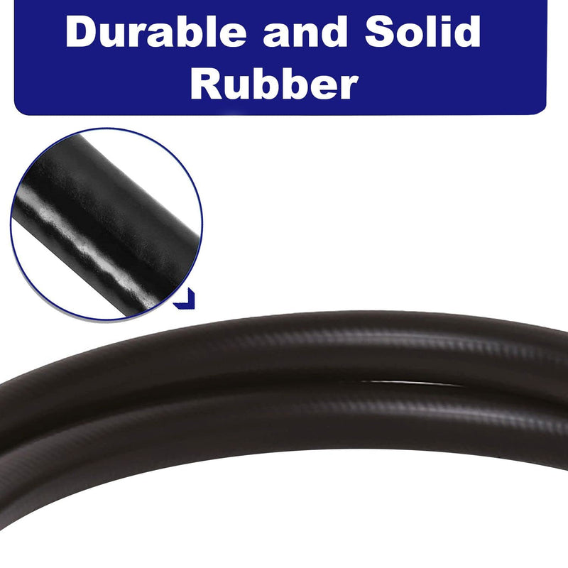 1/4" Flame King Model 250 Male and Female Quick Disconnect Thermoplastic Hose Assembly, LP Gas Only, 48 Inch, 1/4 Inch ID for RV, Van, Trailer, 100395-48, Black