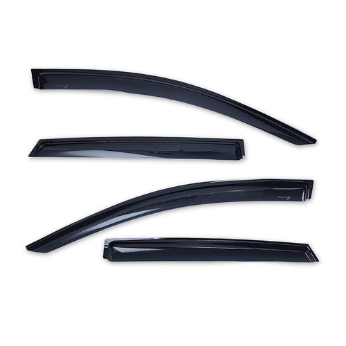 TrailFX Rainguards Acrylic Fits 2019-2024 Ford Edge Low Profile Tape-On Smoke Window Vents Outside Channel Mount Set of 4 Rain Guards TrailFx 4930H