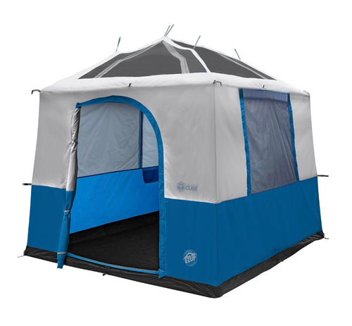 Camping Cube Sport E-Z UP, Converts 10' Angled Leg Canopy into Camping Tent, Royal Blue (Canopy/SHELTER/Poles NOT Included)