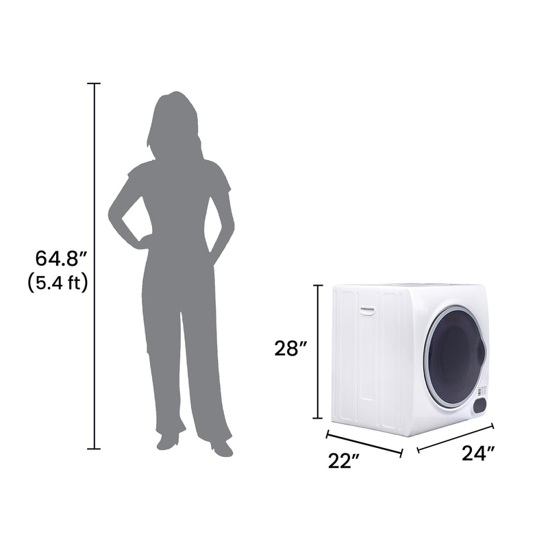 Equator 110V 3.5 cu.ft. Compact Digital Vented Sensor Dryer (ED 852 White)