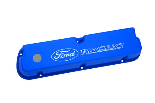 Blue Laser Etched Aluminum Valve Cover Set Ford Racing M-6582-LE302BL