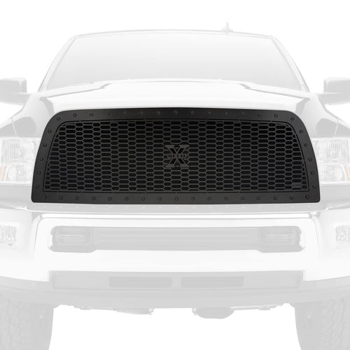 Stealth Laser X Grille, 2013-2018 Ram 2500, 3500, Black, 1 Pc, Replacement, Black Studs - PN #7714521-BR