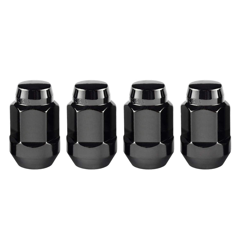 Black McGard Bulge Cone Seat Style Lug Nuts (M12 x 1.5 Thread Size) - Set of 4