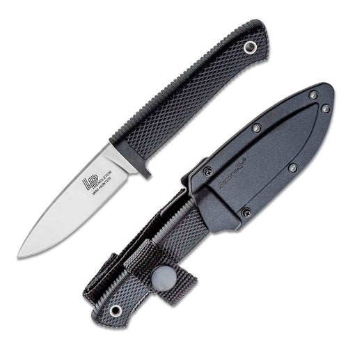 Pendleton Mini Hunter COLD STEEL Compact Lightweight 3-Inch 3V Steel Fixed Blade Hunting Knife Ergonomic Kray-Ex Handle, Resistant Secure-Ex Sheath