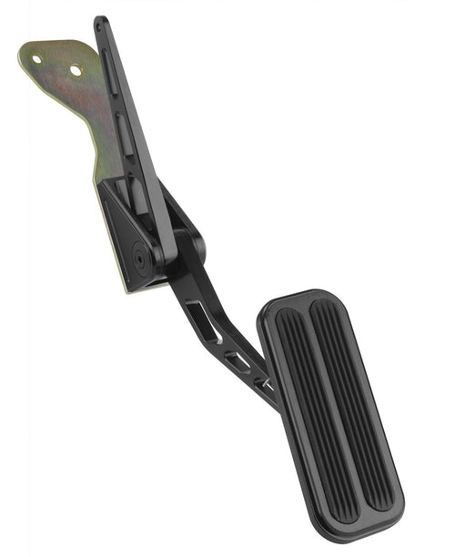 Black XBAG-6145 Lokar Billet Aluminum Throttle Pedal Assembly with Rubber