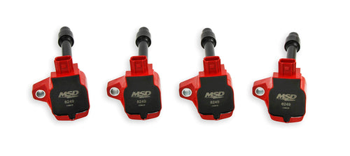 Blaster Series MSD 82494 Ignition Coils, Red, 4-pack