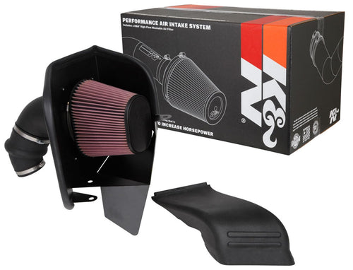 Cold Air Intake System K&N: High-Flow Air Filter, Increase Performance & Towing: Compatible with 2019-2024 RAM: 2500 & 3500, 63-1583