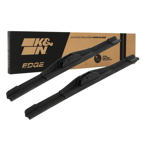 Wiper Blades K&N EDGE: All Weather Performance, Superior Windshield Contact, Streak-Free Wipe Technology: 15" (Pack of 2)
