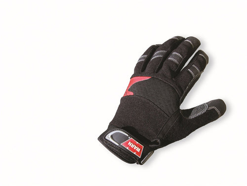 Synthetic Leather WARN 91600 Winch Gloves with Kevlar Reinforcement, XX-Large, Black, 1 Pair Hand Protection