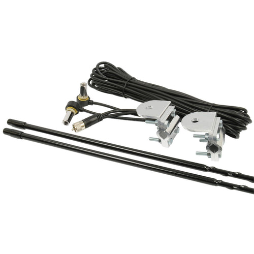 Platinum Series RoadPro RPPS-24KB 4 Foot 1000 Watt Dual Mirror Mount CB Antenna Kit, Black