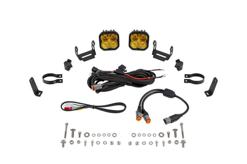 SS3 Diode Dynamics Universal 2 Inch Roll Bar Bumper Light Kit, Yellow Combo Sport