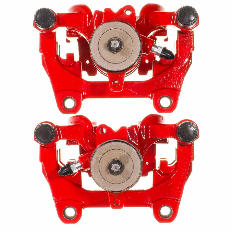 Power Stop S15140 Rear Pair of High-Temp Red Powder Coated Calipers