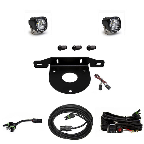 Baja Designs S1 LED Dual Reverse Light Kit for Ford Bronco 2021-23 - Non-License Plate Mount with Switch Wiring Harness (Multi-Pattern; Clear Lens)