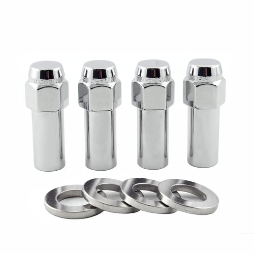 Extra Long MCGARD 63016 Chrome 1.365" Shank Style Lug Nut Set (M12 x 1.5 Thread Size) - Set of 4