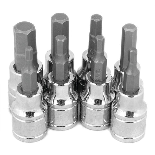 W38870 Performance Tool 8 Piece 3/8 Drive SAE Hex Bit Socket Set 1/8-Inch, 9/64-Inch, 5/32-Inch, 3/16-Inch, 7/32-Inch, 1/4-Inch, 5/16-Inch, 3/8, Black