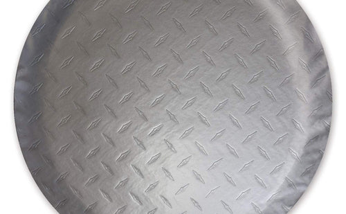 ADCO Silver Diamond Plated 9754 Steel Vinyl Spare Tire Cover E (Fits 29 3/4 Diameter Wheel)