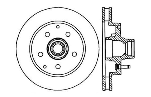 Sport StopTech Cross Drilled Brake Rotor; Front Left 128.66025L