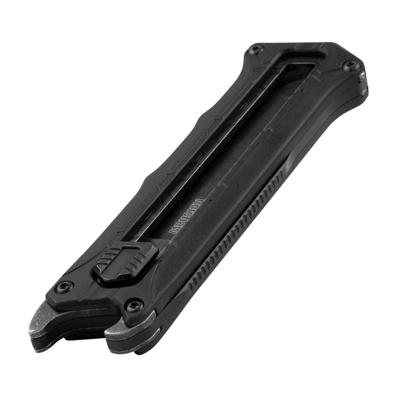 Kershaw Pocket Knife Interstellar, 2.7 Inch Stainless Steel Tanto Partially Serrated Blade, EDC with Manual Opening, Single-Position Pocketclip, Everyday Carry Pocket Knife for Men and Women