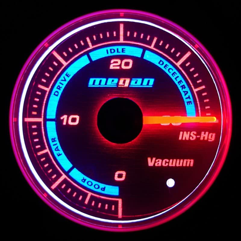 Megan Racing Silver Face MR-MG-VM Version 2 Vacuum Gauge