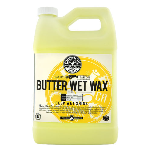 Chemical Guys Butter Wet Wax WAC_201, Deep Wet Shine for Cars, Trucks, SUVs, RVs & More, 128 fl oz (1 Gallon) Banana Scent