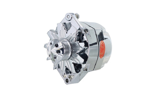Chrome Powermaster 17294-313 Alternator (12SI 100A 6 Groove Pulley & Cone 1 or 3 Wire)