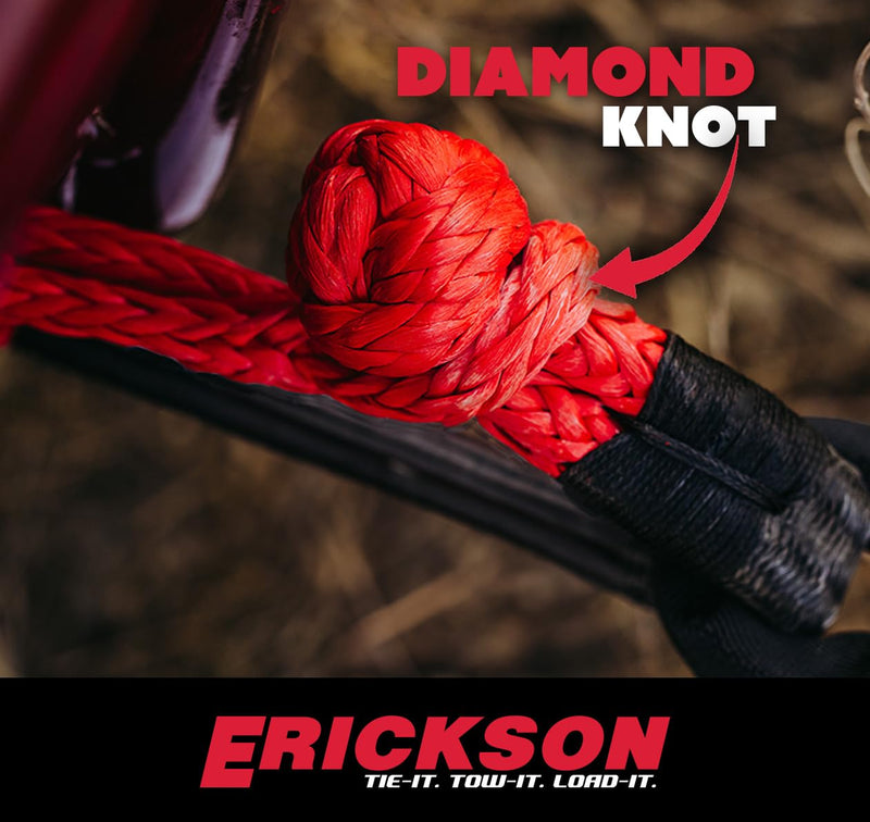 Soft Shackle ERICKSON, 1/2 inch, 57,000 lb Breaking Strength, Red