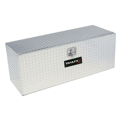 TrailFX Underbody Truck Bed Tool Box Single Lid Polished 16-Gauge Diamond Tread Aluminum 9.0 Cubic Foot 48" Length x 17-1/2" Width x 18" Height Bright Finish TrailFX 190481