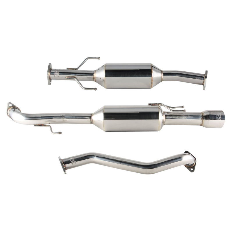 Single Canister DC Sports Polished Stainless Steel Cat-Back Exhaust System