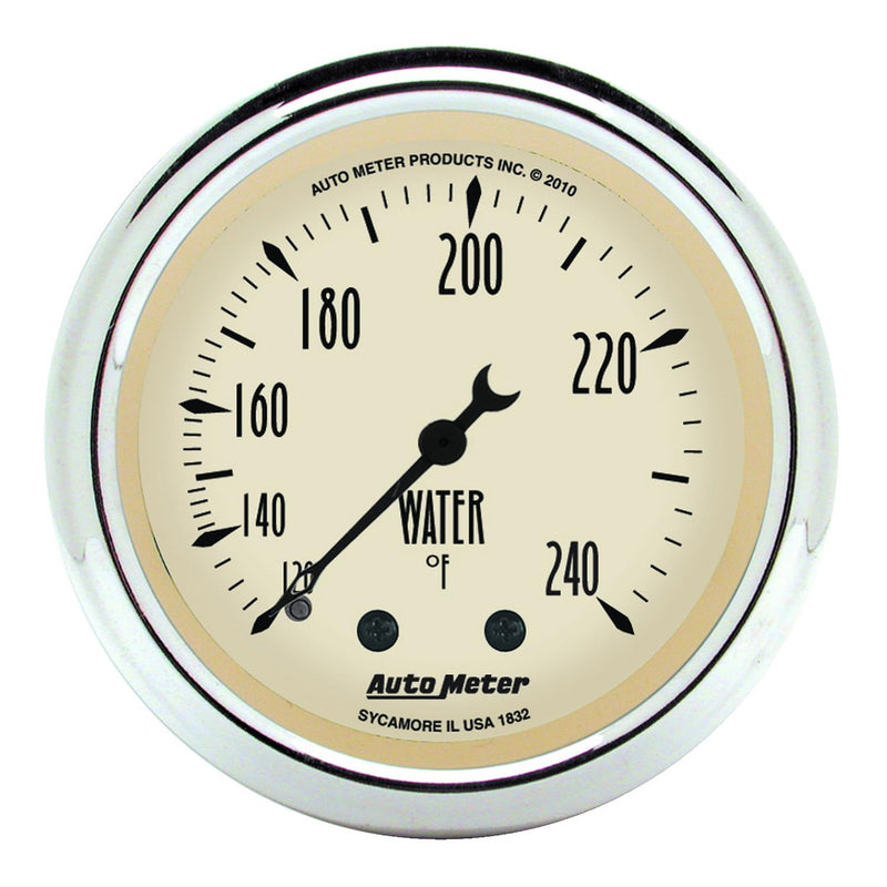 Mechanical Water Temperature Gauge Auto Meter 1832 Antique Beige