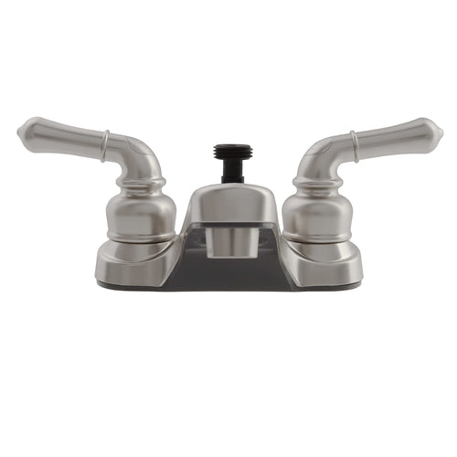 Dura Faucet RV Bathroom Faucet DF-PL720C-SN with Classical Handles and Shower Hose Diverter (Brushed Satin Nickel)