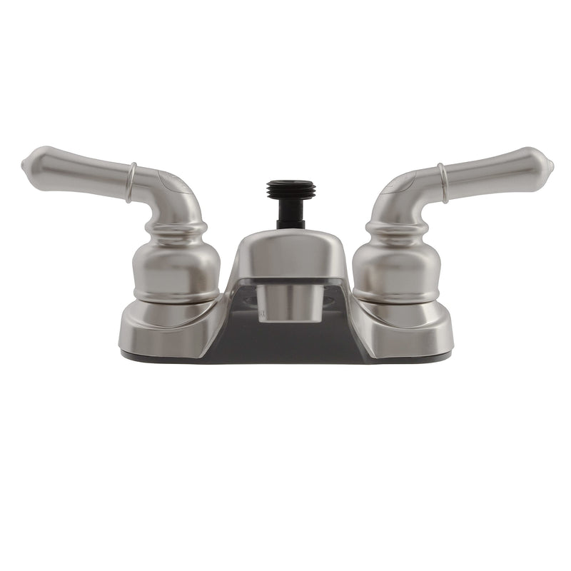Dura Faucet RV Bathroom Faucet DF-PL720C-SN with Classical Handles and Shower Hose Diverter (Brushed Satin Nickel)