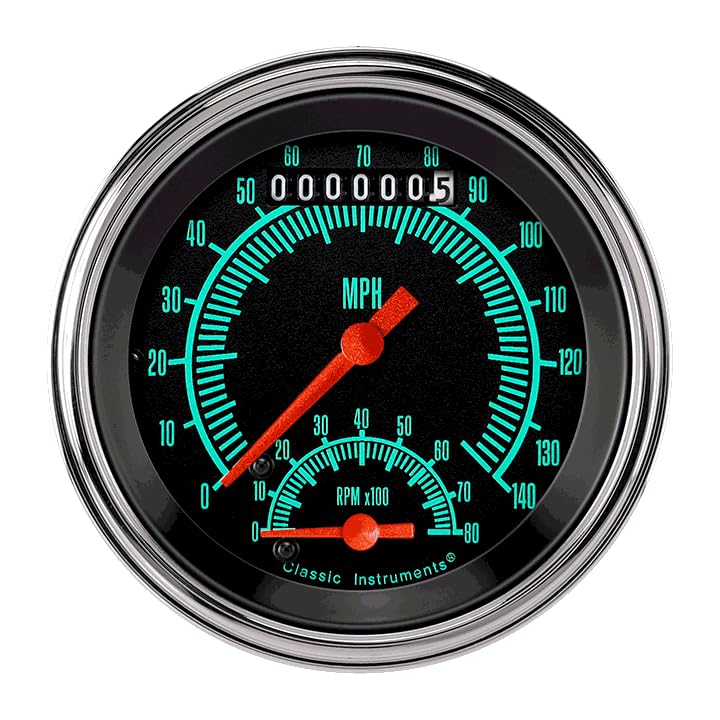 Ultimate Speedometer Classic Instruments GS20SLF with Built-in Tach G/Stock 3 3/8""