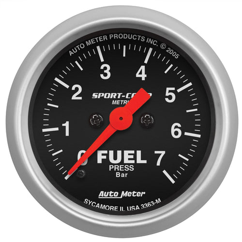 Sport-Comp Auto Meter 3363-M Electric Fuel Pressure Gauge