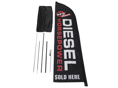 Black Diesel Horsepower Flag, (Double Sided) 12' Ft. Tall x 27.5" Wide (Double Sided) (40-10155)