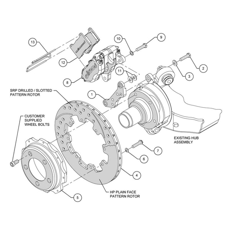 Red DP Rear Kit,12.19"