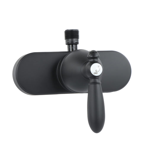 Empire Faucets 4" Single Lever Shower Valve U-YSL53BMTLVR-E with Decorative Lever Handle & Vacuum Breaker - Black Matte