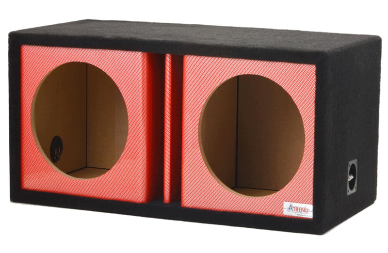 Red Carbon Fiber - 10DVR - 10 in Dual Vented Red Carbon Fiber - Proudly USA Built utilizing Our Liquid Ink Process