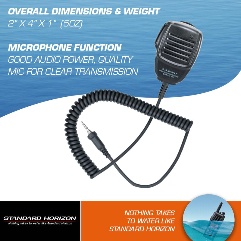 Compact Speaker Microphone Standard Horizon, Black (SSM-17H)