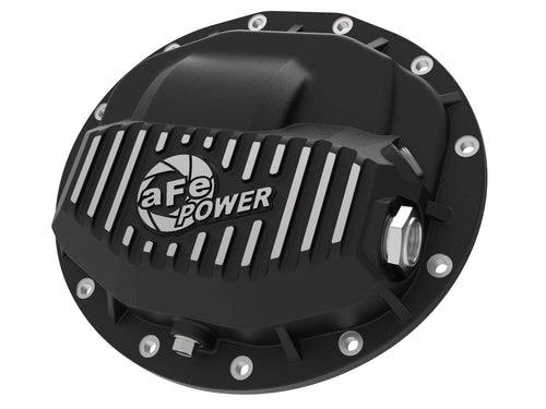 Pro Series aFe POWER Front Differential Cover Black w/Machined Fins - #46-70402 - Dodge Trucks 2500/3500 13-23 (AAM 9.25-12)