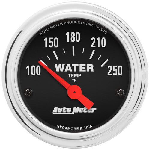 Electric Water Temperature Gauge Auto Meter 2532 Traditional Chrome